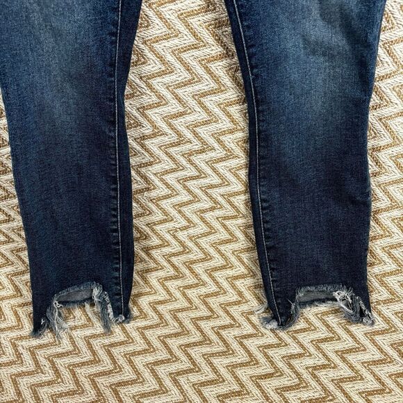Abercrombie & Fitch Simone High Rise Raw Hem Ankle Jeans - Picture 3 of 6